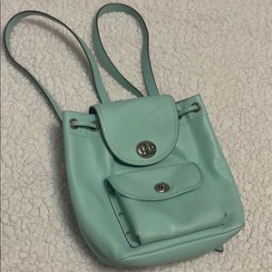 Coach tiffany blue colored backpack